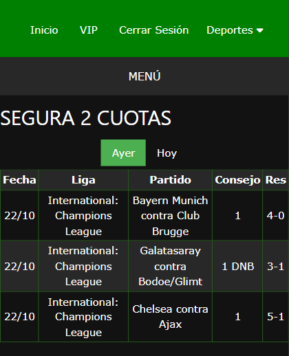 boleto de apuesta vip ganada